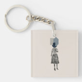objet_14_une femme_1 acryl sleutelhanger (voorkant)