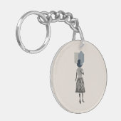 objet_14_une femme_1 acryl sleutelhanger (Voorkant Links)