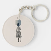 objet_14_une femme_1 acryl sleutelhanger (Achterkant)