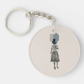 objet_14_une femme_1 acryl sleutelhanger (Voorkant)