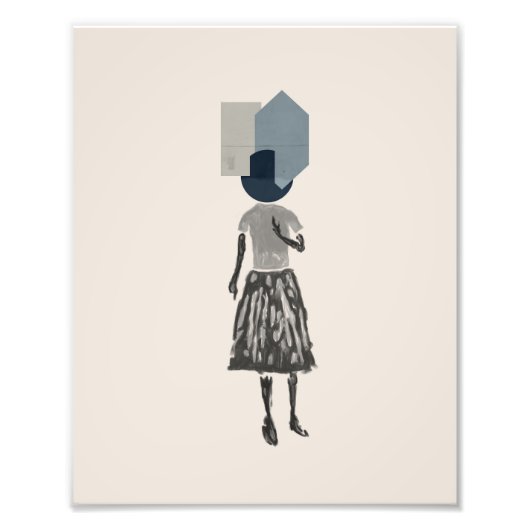 objet_14_une femme_1 foto afdruk (Voorkant)