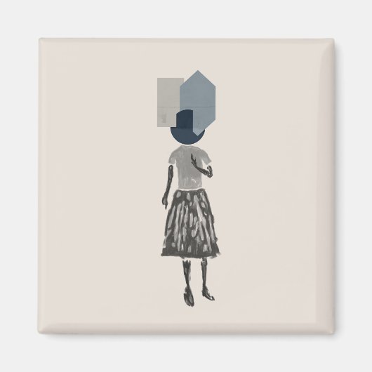 objet_14_une femme_1 magneet (Voorkant)
