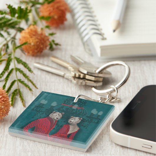 objet_20_une femme, un homme_2 acryl sleutelhanger (Voorkant Rechts)