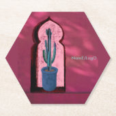 objet_21 een raam met een cactus kartonnen onderzetters (Voorkant)