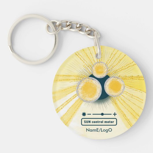 objet_3_sun controlemeter acryl sleutelhanger (Voorkant)