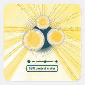 OBjet_3_sun-regelmeter Vierkante Sticker (Voorkant)