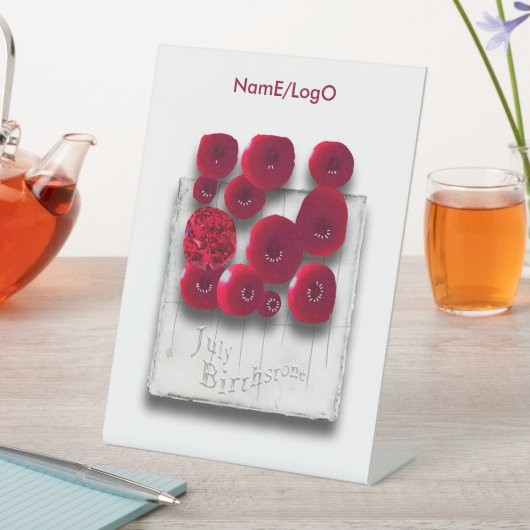 OBJET_4_Variaties op de robijn Reclamebord Met Voetstuk (Insitu)