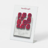 OBJET_4_Variaties op de robijn Reclamebord Met Voetstuk (Voorkant)