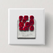 objet_4_variaties op de robijn vierkante button 5,1 cm (Voorkant)