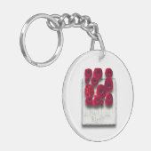 objet_4_variaties op het robijn acryl sleutelhanger (Voorkant Links)