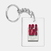 objet_4_variaties op het robijn acryl sleutelhanger (Voorkant Links)