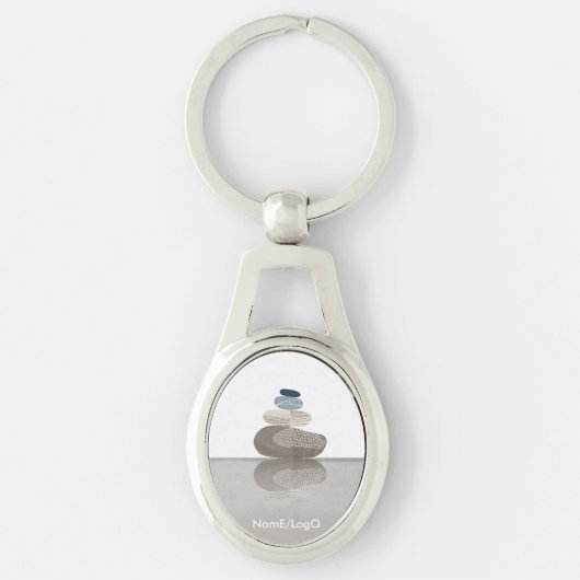 objet_7_layer metaal sleutelhanger (Voorkant)