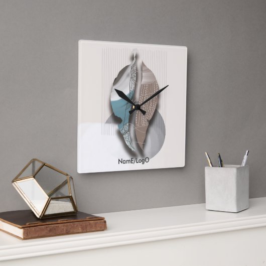 objet_8_herfstbladeren_1 vierkante klok (Kantoor)