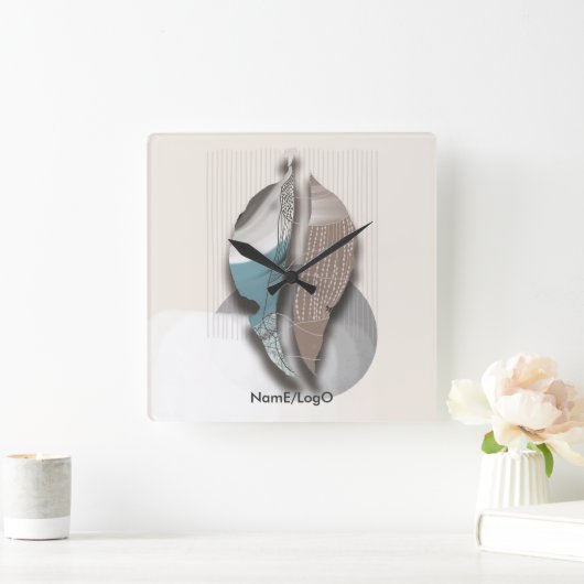 objet_8_herfstbladeren_1 vierkante klok (Huis)