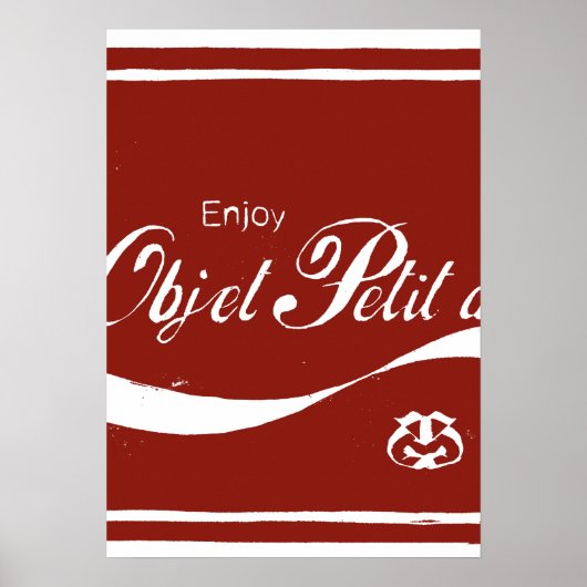 Objet Petit een Houtsnede, Geniet, Rood Poster (Voorkant)