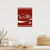 Objet Petit een Houtsnede, Geniet, Rood Poster (Keuken)