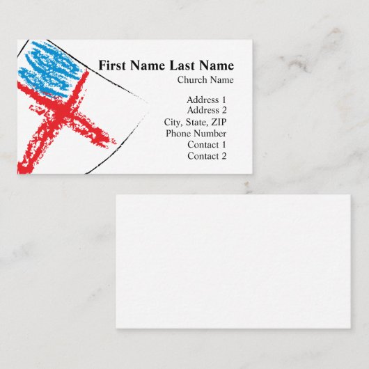 Oblique Episcopal Shield Visitekaartje (Voorkant / Achterkant)