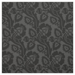 Oblique Floral, Antraciet Stof
