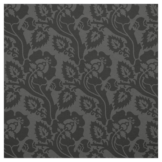 Oblique Floral, Antraciet Stof (Swatch)