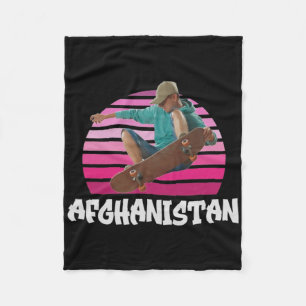 Obnoxious And Ironic - Afghaanse Skateboarding Fleece Deken