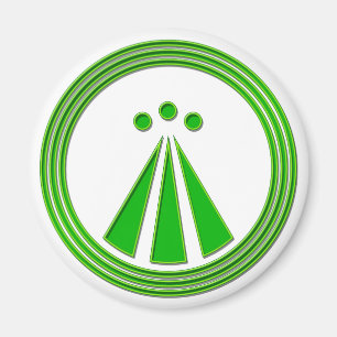 OBOD Symbool Neon Green Magneet