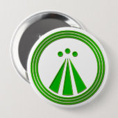OBOD Symbool Neon Green Ronde Button 4,0 Cm (Voorkant /achterkant)