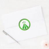 OBOD-symbool Neon Green Ronde Sticker (Envelop)
