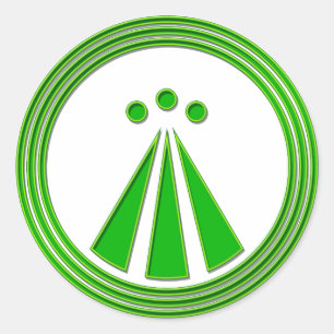 OBOD-symbool Neon Green Ronde Sticker