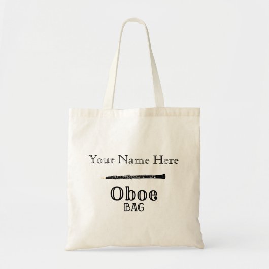 Oboe Bag Oboist Player met de naam Dubbel riet Tote Bag (Voorkant)