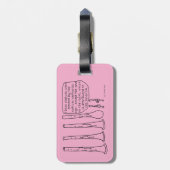 Oboe-beelden Bagagelabel (Achterkant verticaal)