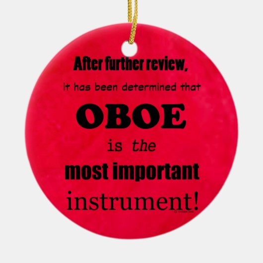 Oboe belangrijkste instrument keramisch ornament (Voorkant)