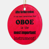 Oboe belangrijkste instrument keramisch ornament (Links)