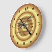 ~ Oboe ~ Blad Music ~ Gold Background ~ Grote Klok (Hoek)