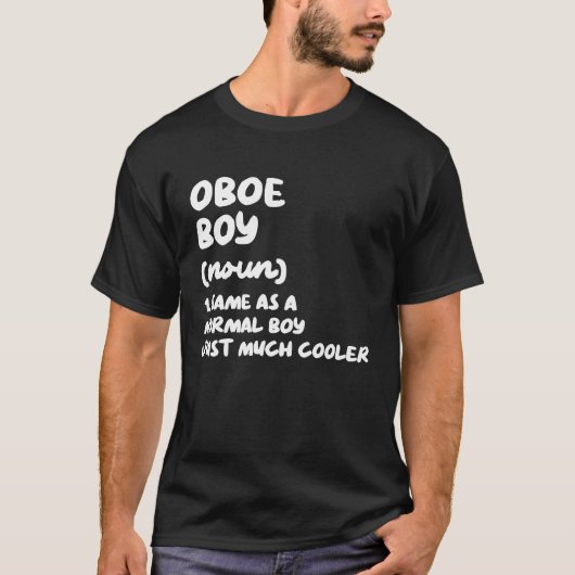 Oboe Boy Definition Musician T-shirt (Voorkant)