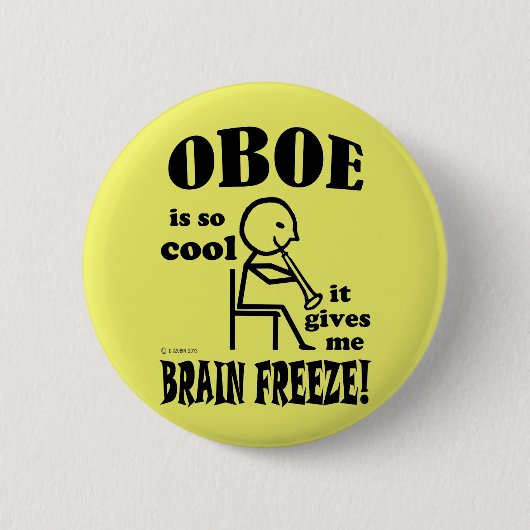 Oboe, Brain Freeze Ronde Button 5,7 Cm (Voorkant)
