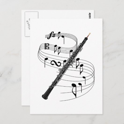 Oboe Briefkaart (Voorkant / Achterkant)