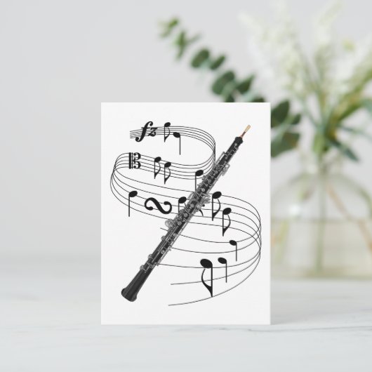 Oboe Briefkaart (Staand voorkant)