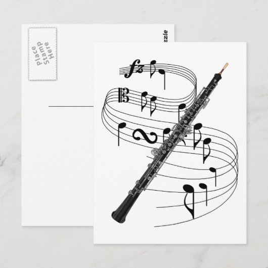 Oboe Briefkaart (Voorkant / Achterkant)