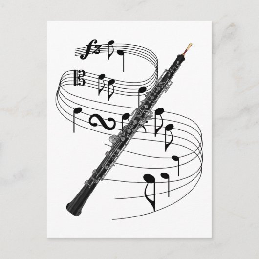 Oboe Briefkaart (Voorkant)