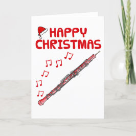 Oboe Christmas Kaart Oboist Woodwind Musician