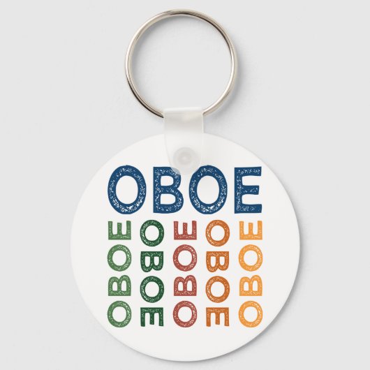 Oboe Colorful Sleutelhanger (Voorkant)