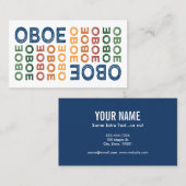 Oboe Colorful Visitekaartje (Voorkant / Achterkant)