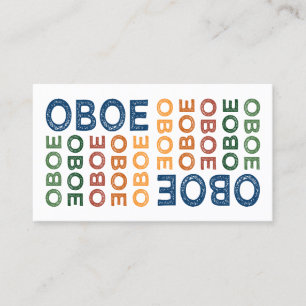 Oboe Colorful Visitekaartje