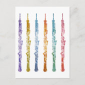 Oboe Crayons Briefkaart (Voorkant)