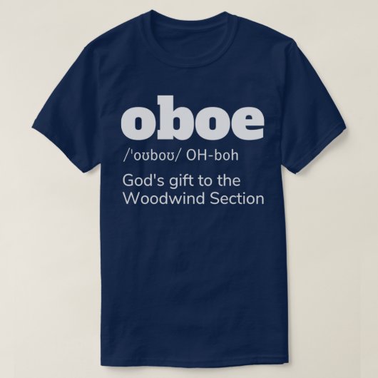 Oboe Definition Oboe Player Gift 1 T-shirt (Design voorkant)
