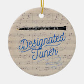 Oboe Designated Tuner Quote Funny Oboist Keramisch Ornament (Voorkant)