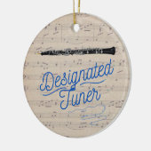 Oboe Designated Tuner Quote Funny Oboist Keramisch Ornament (Links)