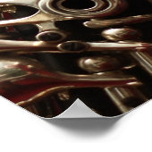 Oboe - dubbelzijdig houten muziekinstrument poster (Hoek)