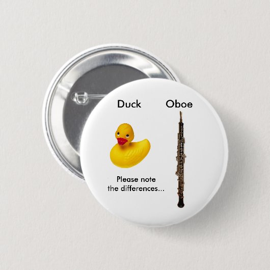 Oboe/Duck Button (Voorkant /achterkant)