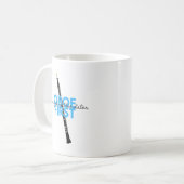 Oboe eerst alles later grappige oboist koffiemok (Voorkant links)